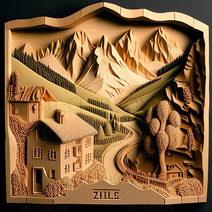 3D model La Tour de Peilz in Switzerland (STL)